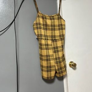 Yellow jumpsuit in size large